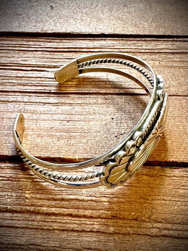 Game Changer Sterling Silver Stamped Cuff