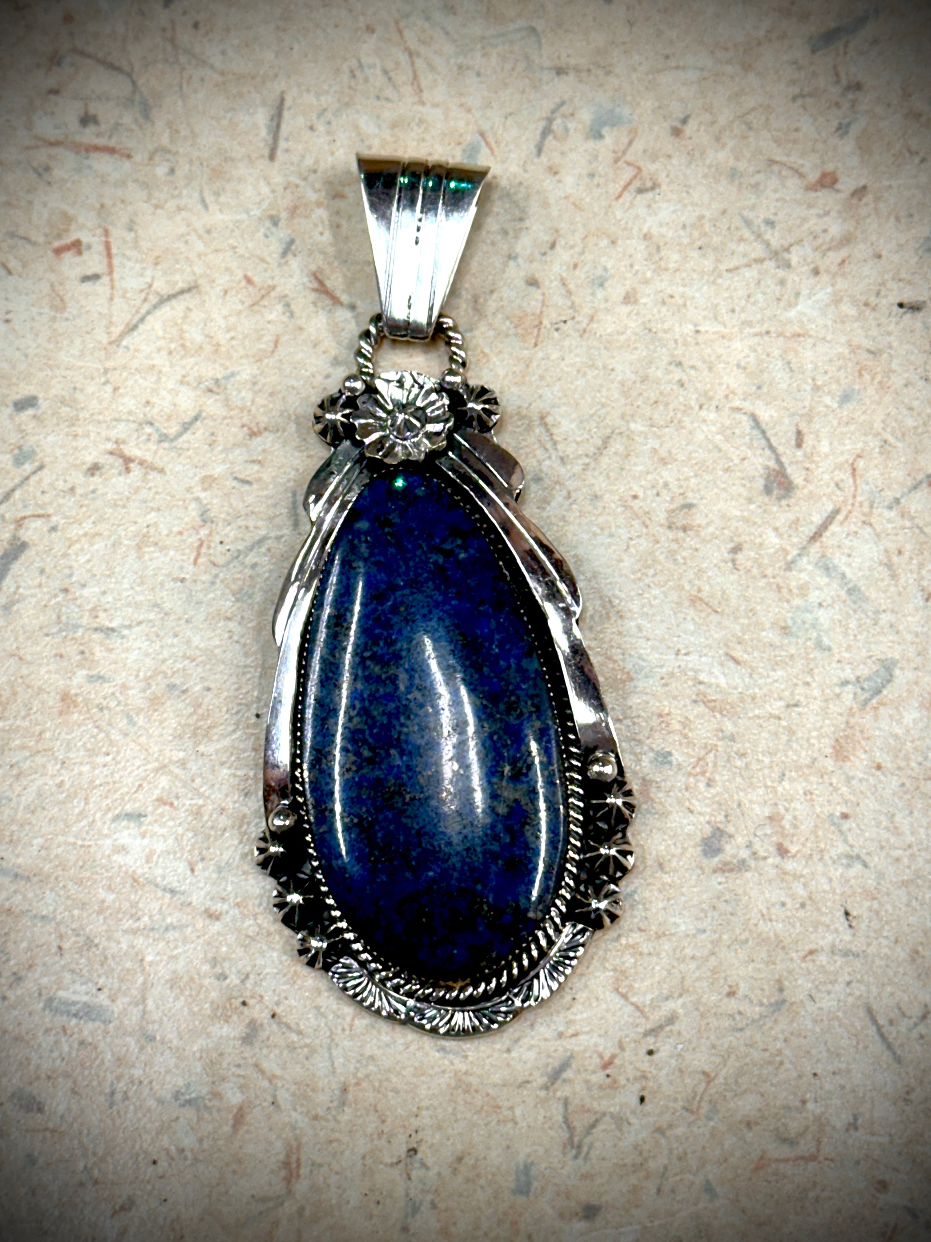Large Tear Drop Lapis Pendant
