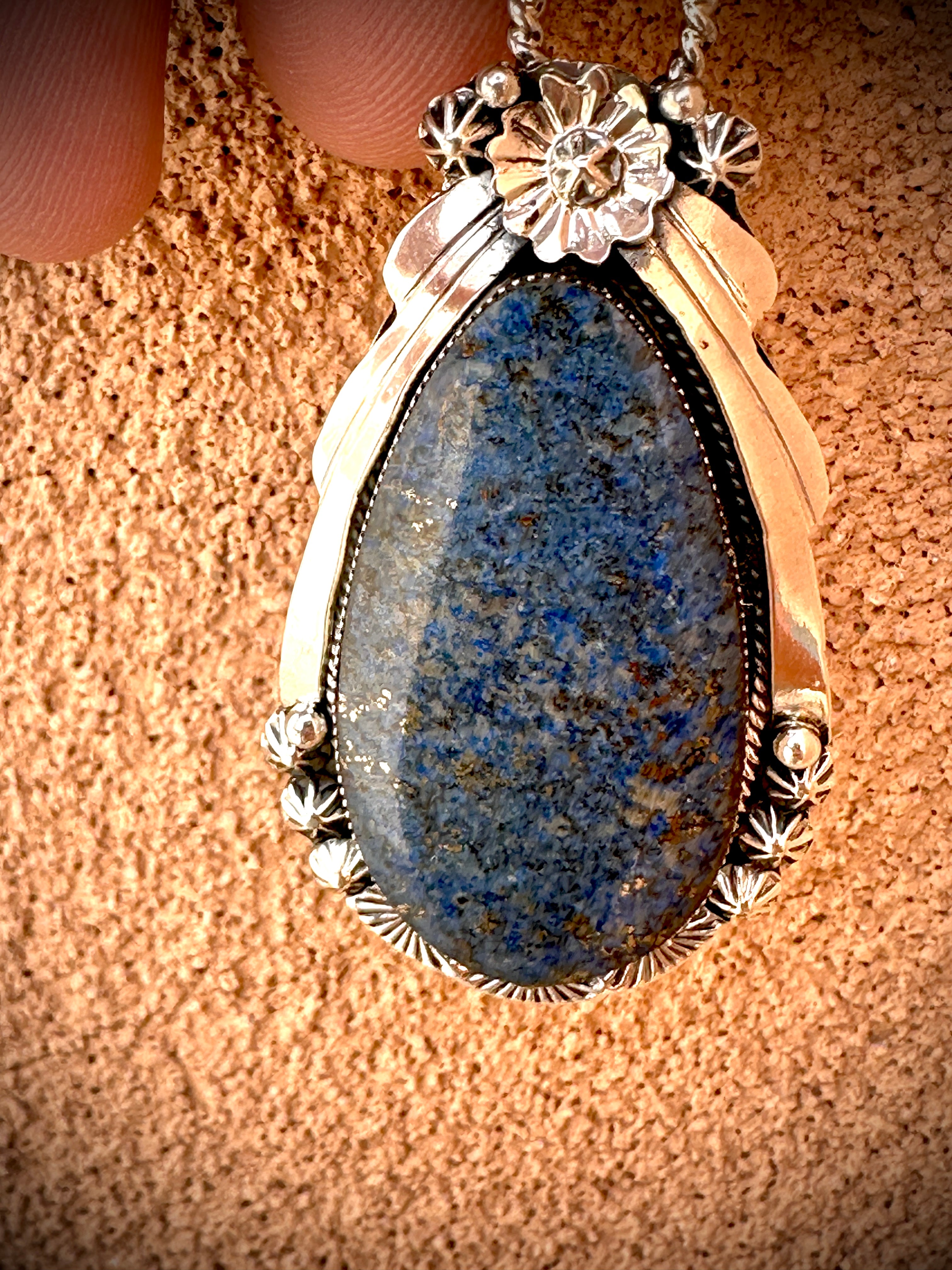 Large Tear Drop Lapis Pendant