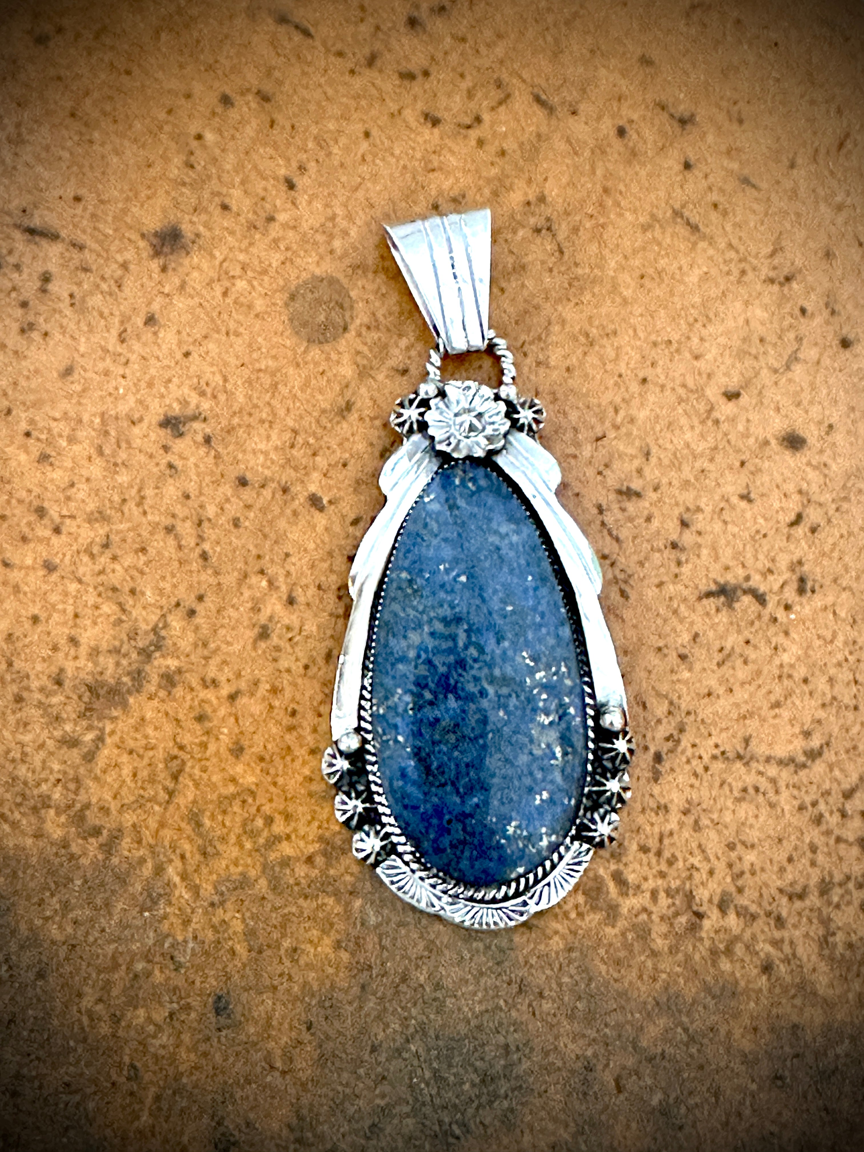 Large Tear Drop Lapis Pendant