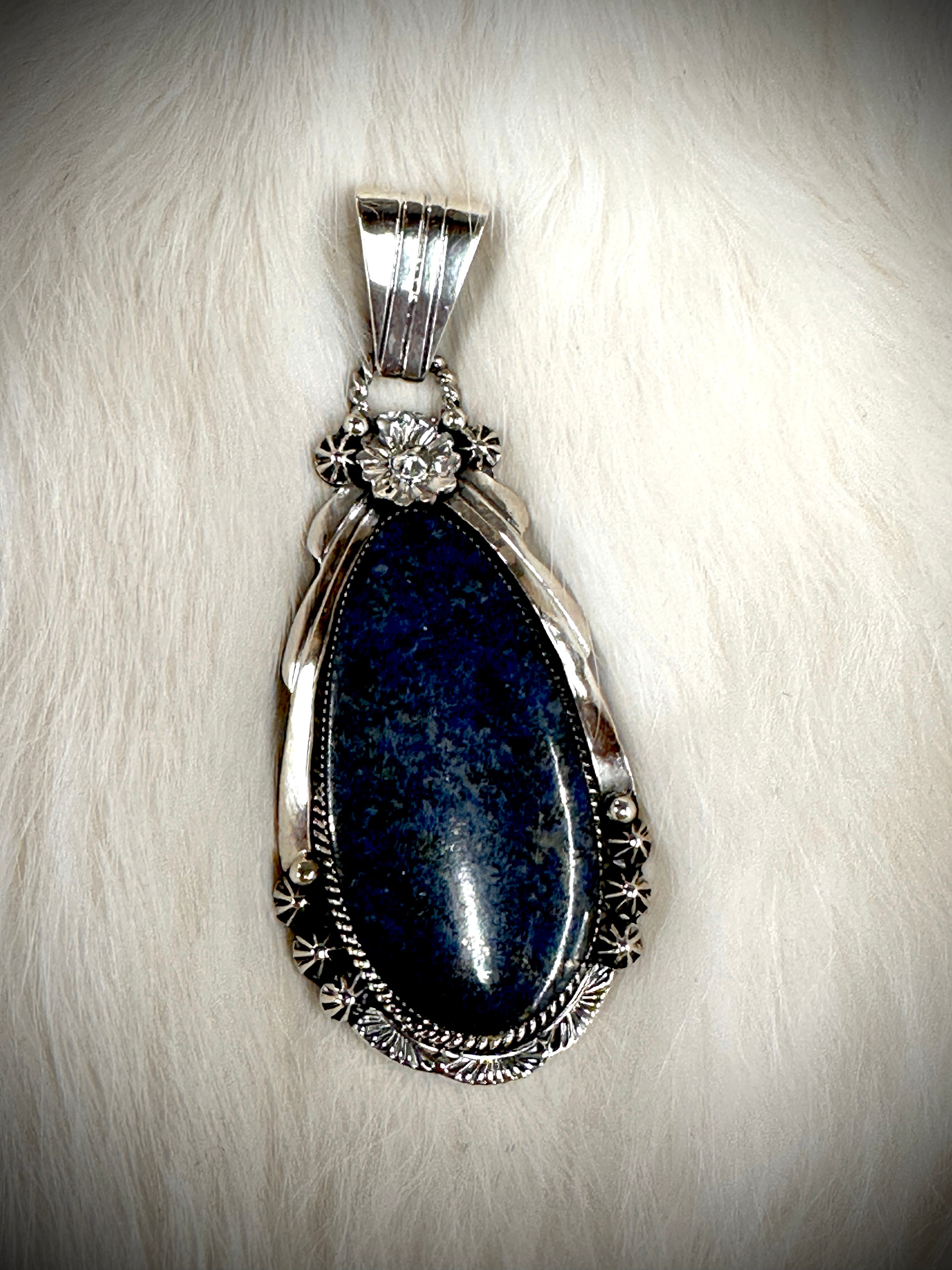 Large Tear Drop Lapis Pendant