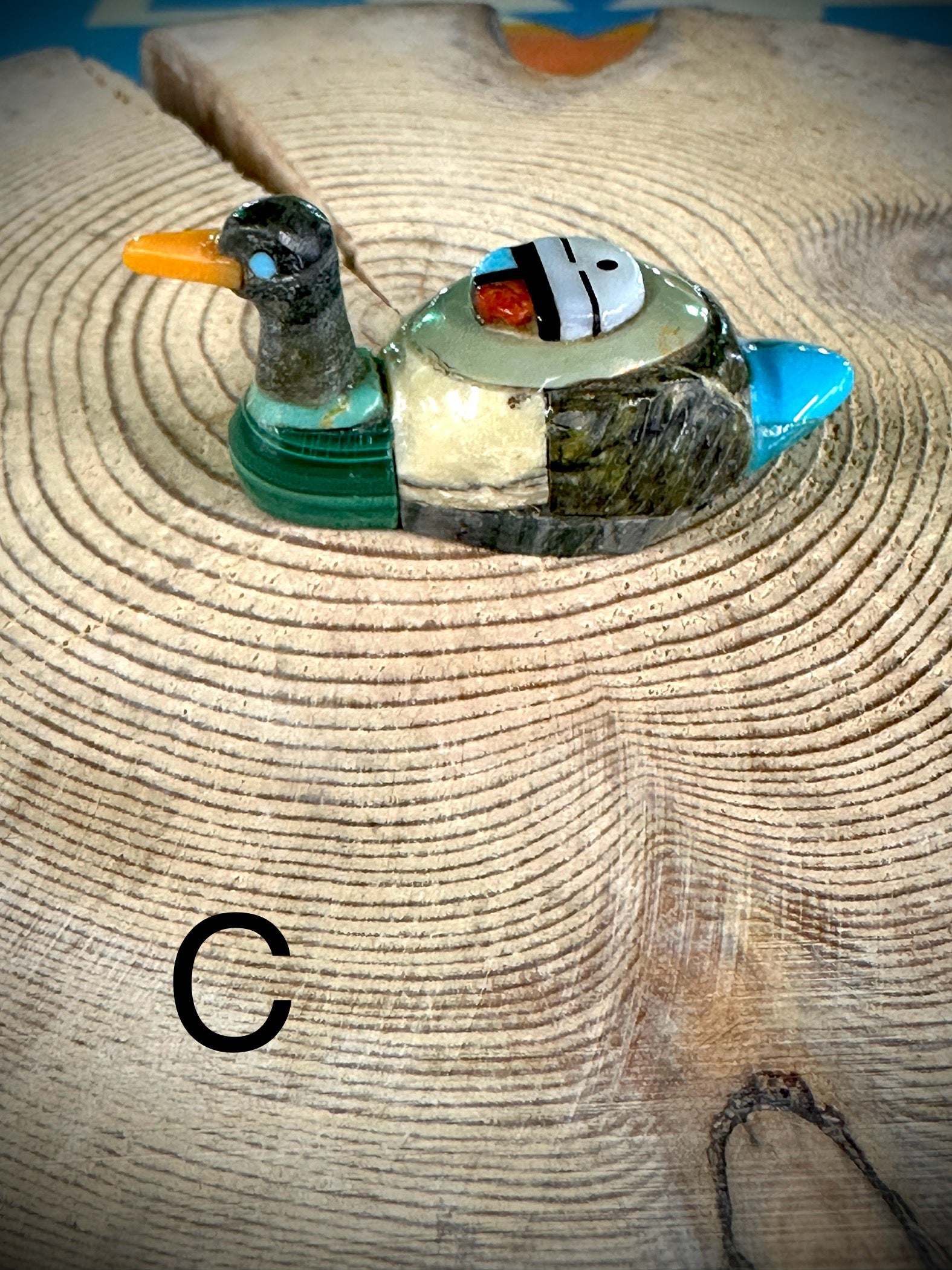 Sunface Stone Duck Fetishes