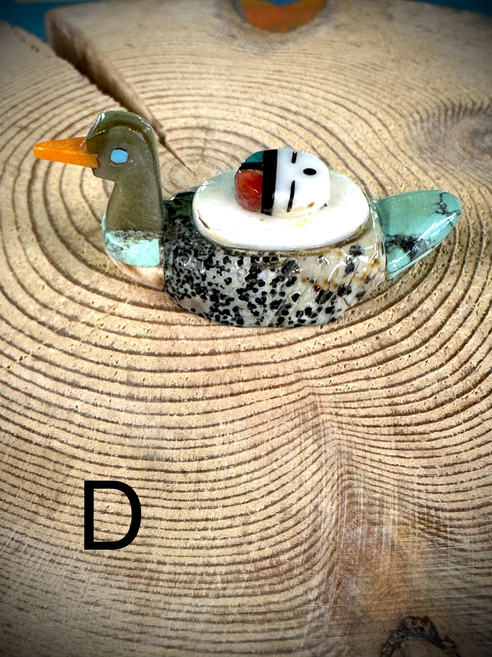 Sunface Stone Duck Fetishes