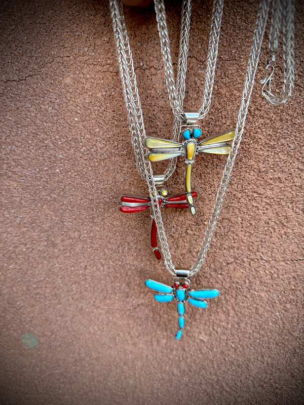 Odonata Dragonfly Pendants on Handmade Chain