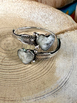 Heart to Heart White Buffalo Wrap Ring