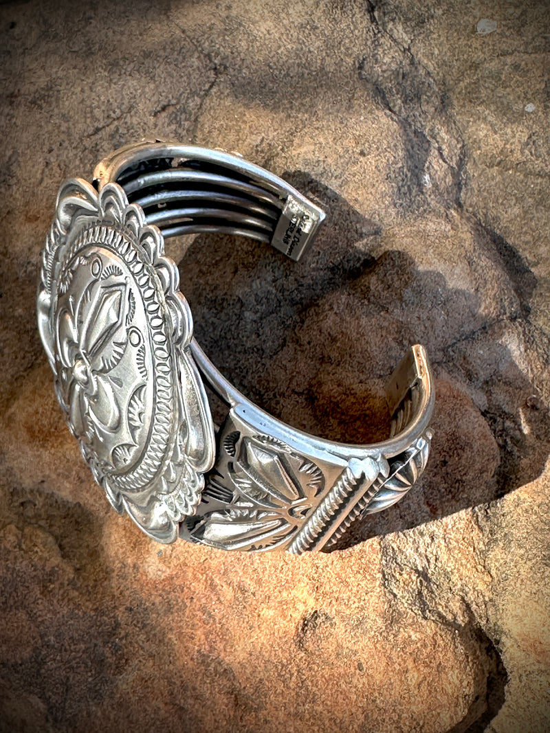 Sunshine of Your Love Sterling Silver Concho Cuff