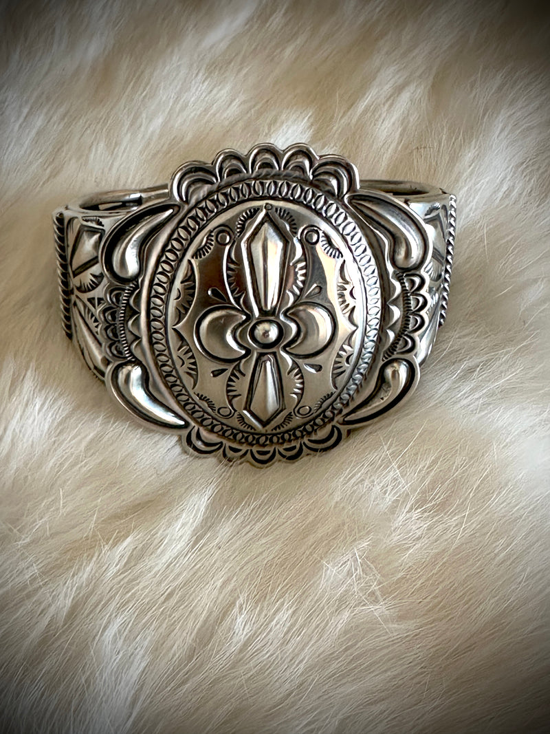 Sunshine of Your Love Sterling Silver Concho Cuff