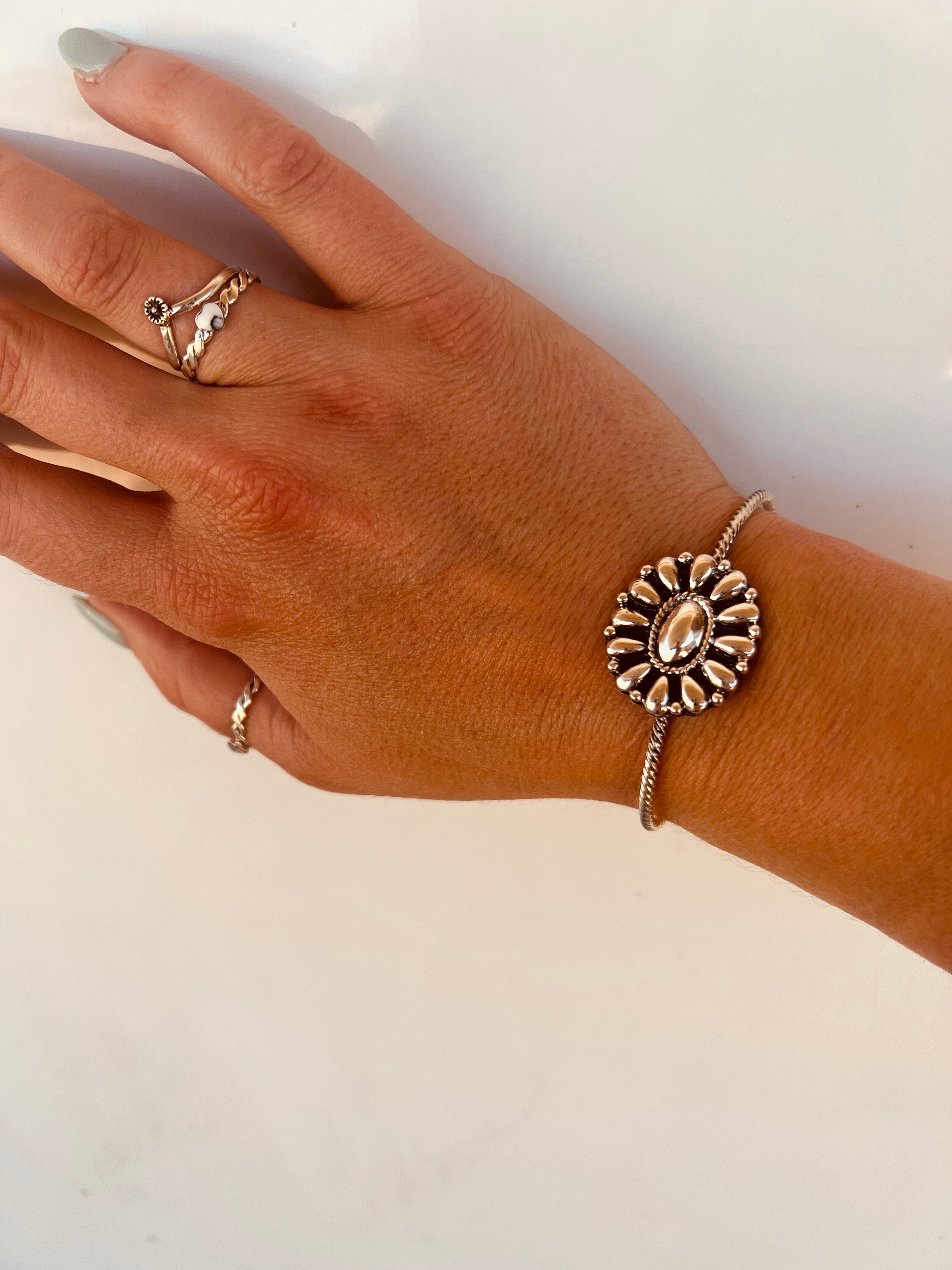You need me! Cluster Sterling Silver Cuff