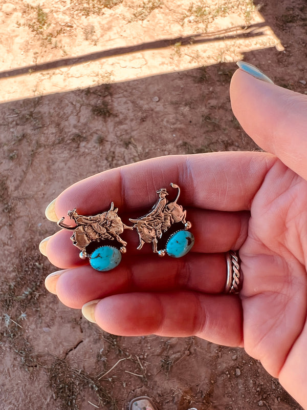 “Ride Em’ High” Buckin’ Bull Earrings