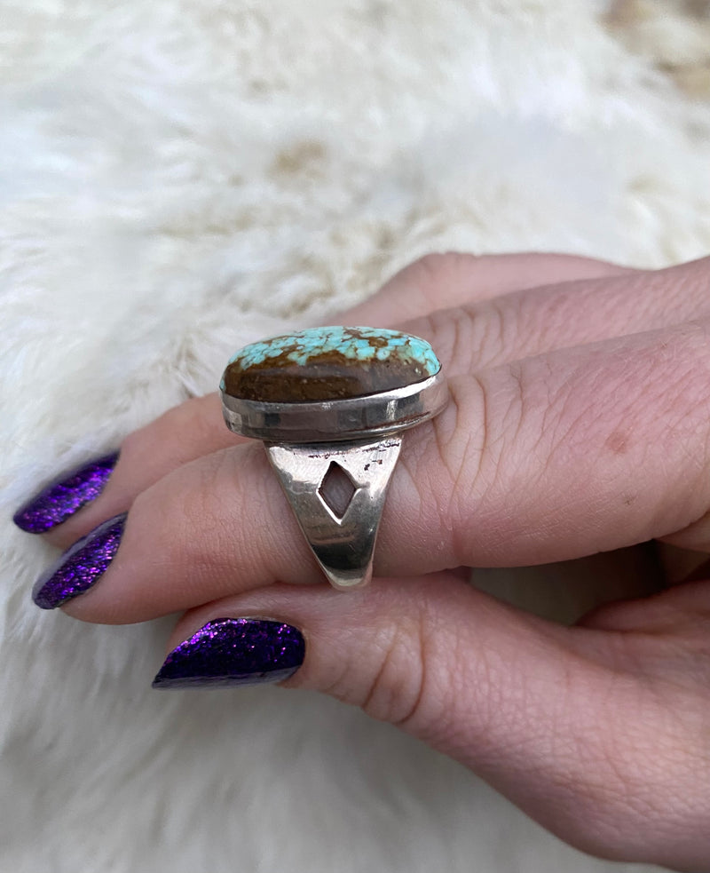 Center Stage Nevada Turquoise Ring From the Rogers Collection