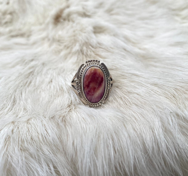 Oval Red Spiney Oyster Ring From The Rogers Collection