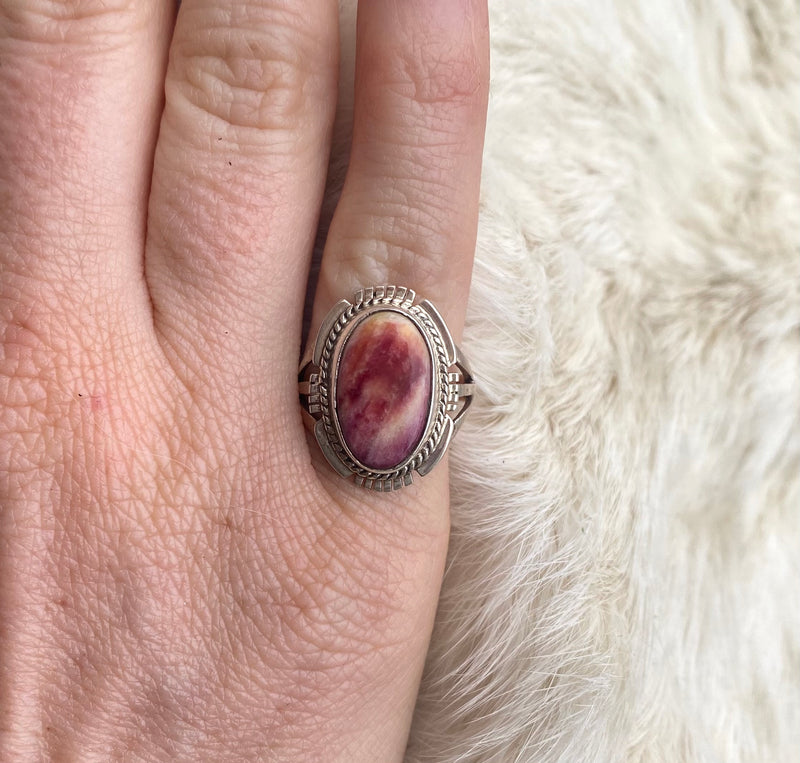 Oval Red Spiney Oyster Ring From The Rogers Collection