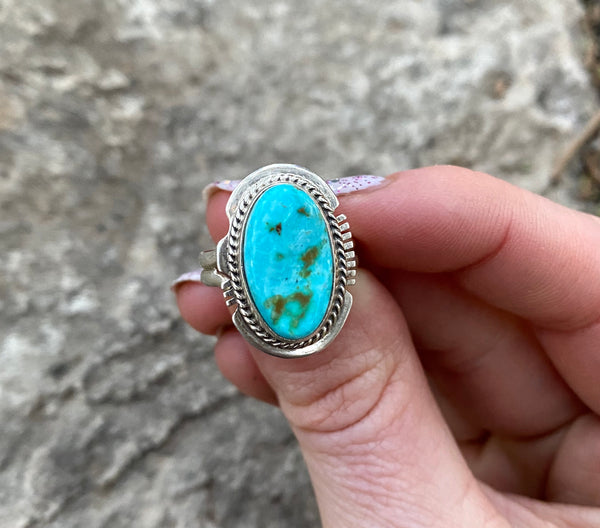 Oval Nevada Turquoise Ring From The Rogers Collection