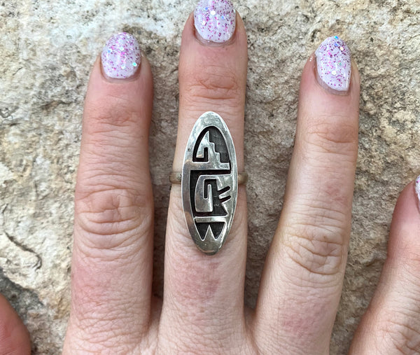 Hopi Sterling Silver Ring From The Rogers Collection