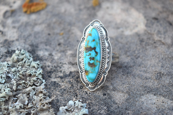 STAMPED TURQUOISE RING FROM THE RODGERS COLLECTION