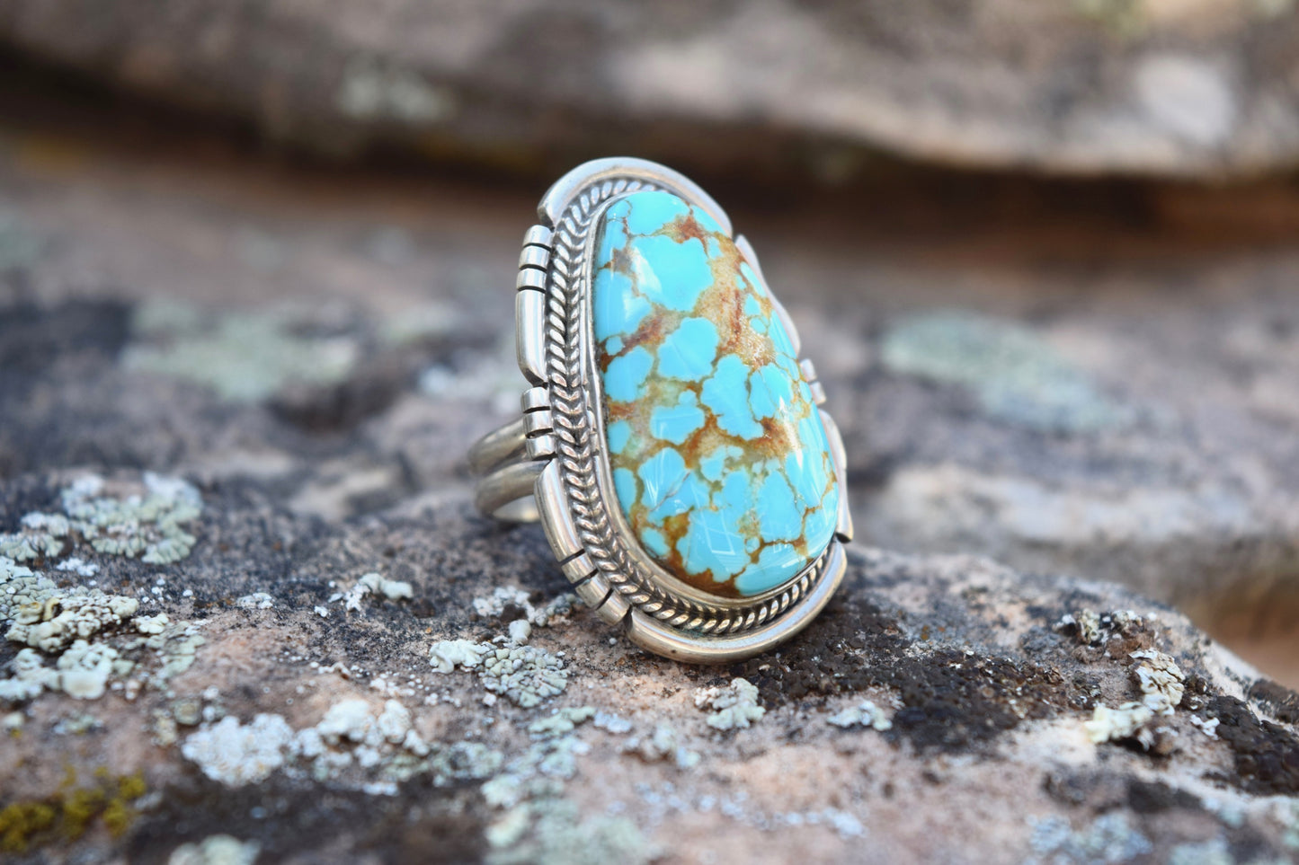 #8 TURQUOISE TEAR RING FROM THE RODGERS COLLECTION
