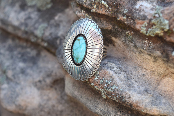 TURQUOISE CONCHO RING FROM THE RODGERS COLLECTION