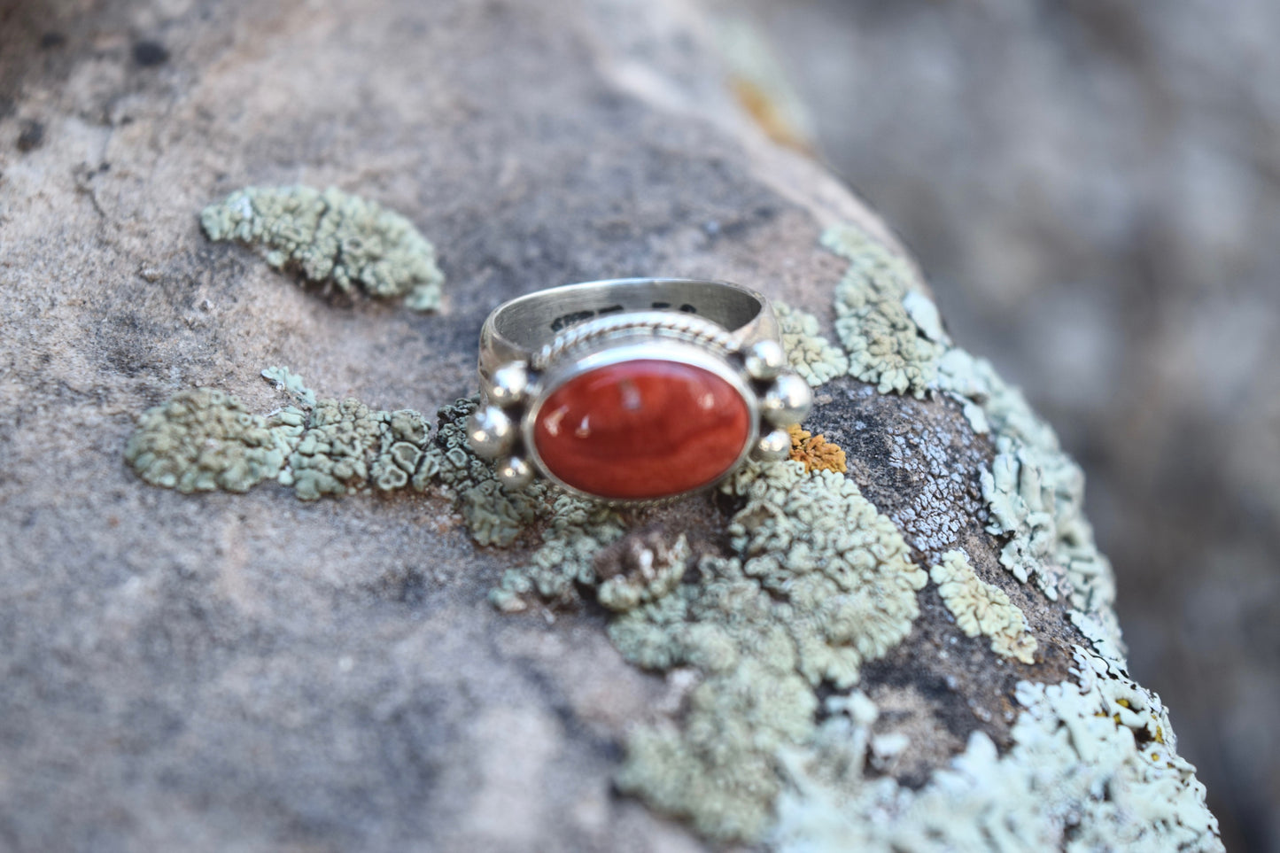 MEDITERRANEAN CORAL STAMPED RING FROM THE RODGERS COLLECTION