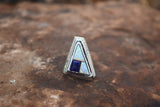 LAPIS N OPAL TRI RING FROM THE RODGERS COLLECTION