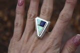 LAPIS N OPAL TRI RING FROM THE RODGERS COLLECTION