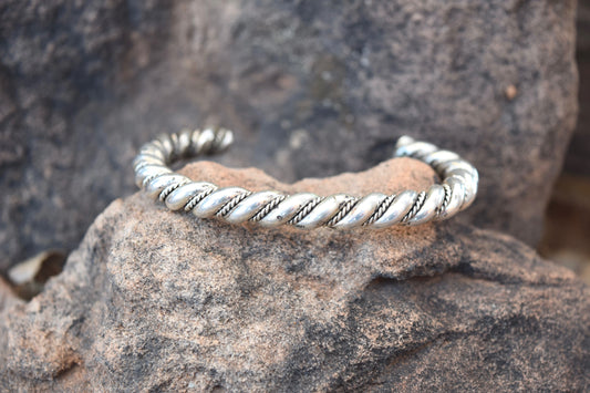 ROPE TWIST SILVER BRACELET FROM THE RODGERS COLLECTION