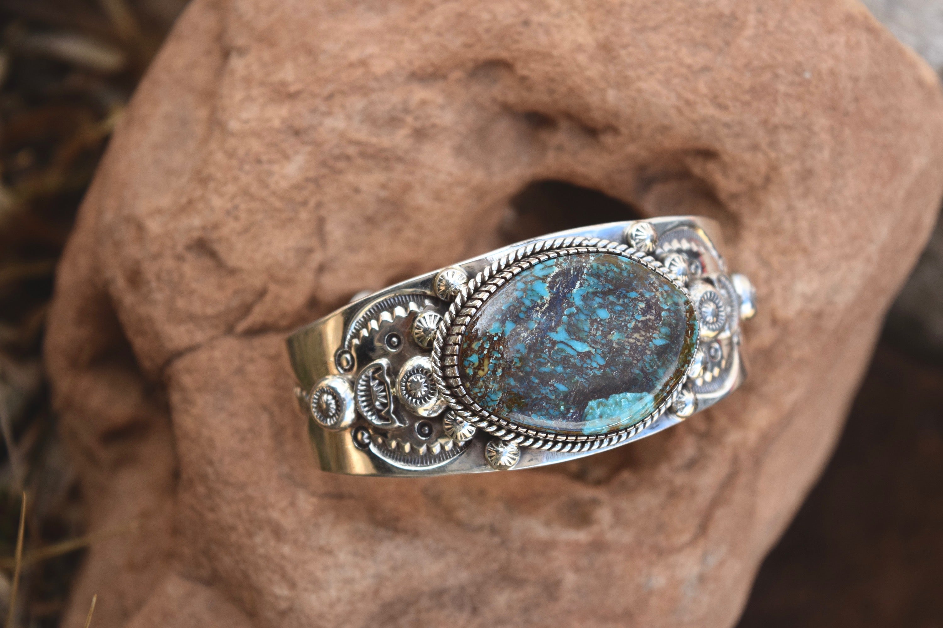 CEREMONIAL TURQUOISE VINTAGE BRACELET FROM THE RODGERS COLLECTION