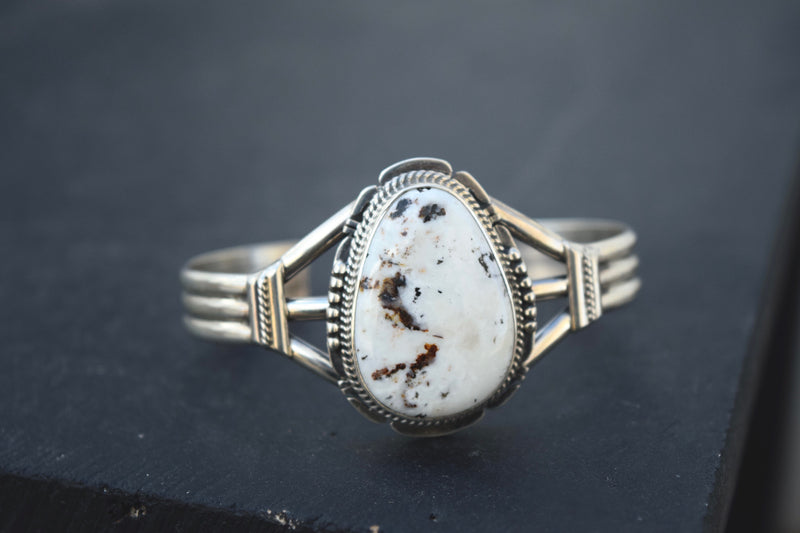 WHITE BUFFALO OBLONG BRACELET FROM THE RODEGRS COLLECTION