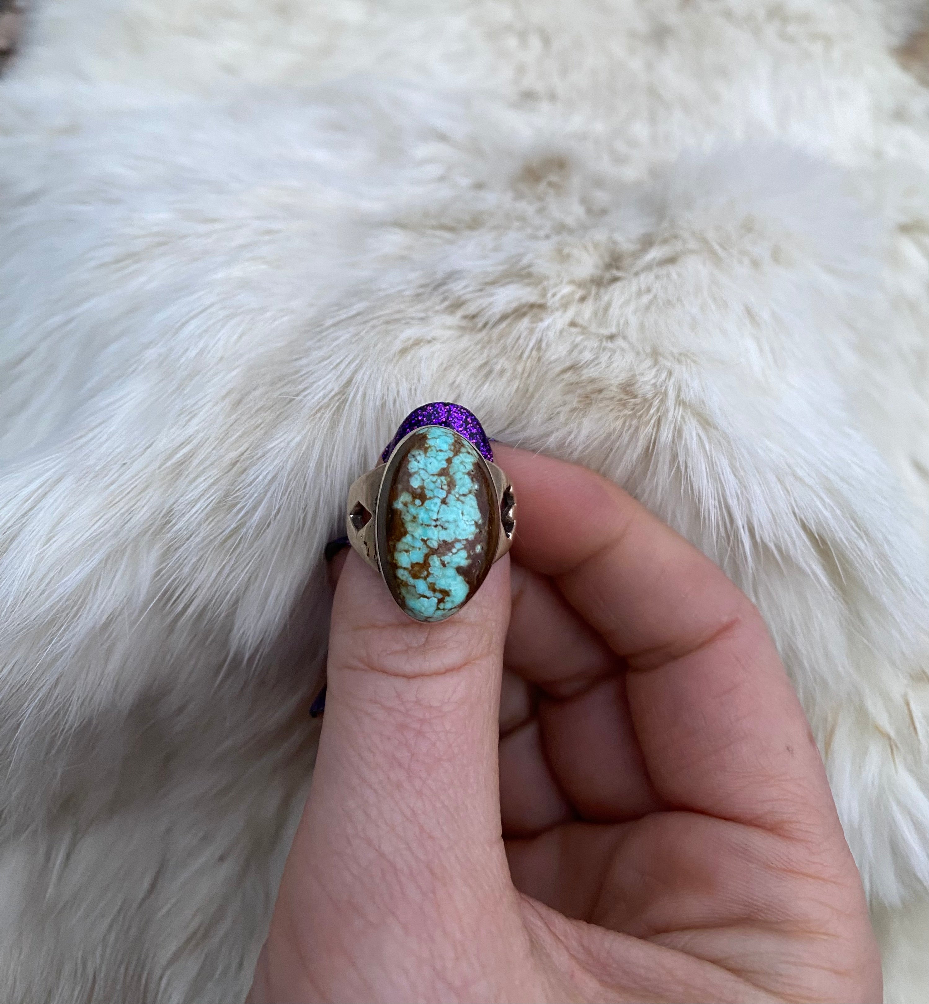 Center Stage Nevada Turquoise Ring From the Rogers Collection