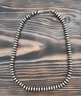 19" Handmade Navajo Pearl Saucer Bead Necklace