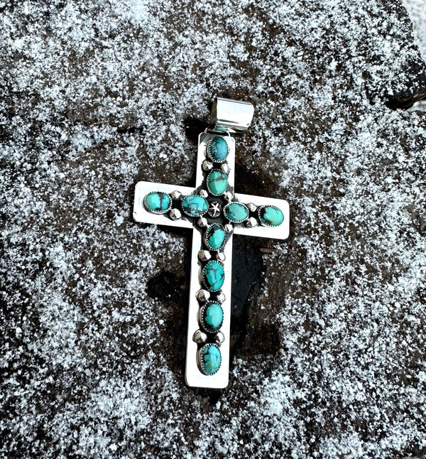 10 Stone Vintage Cross from the Rodgers Collection