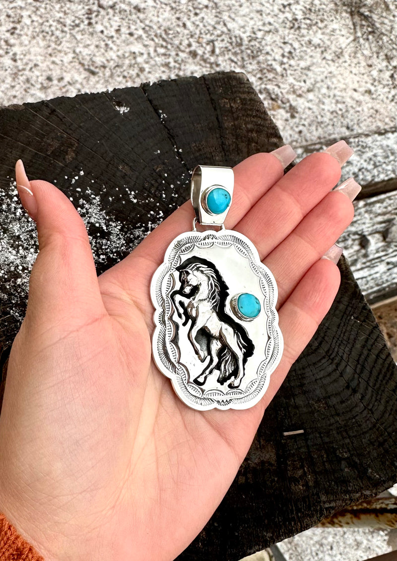 Quarter Horse Turquoise Pendant from the Rodgers Collection