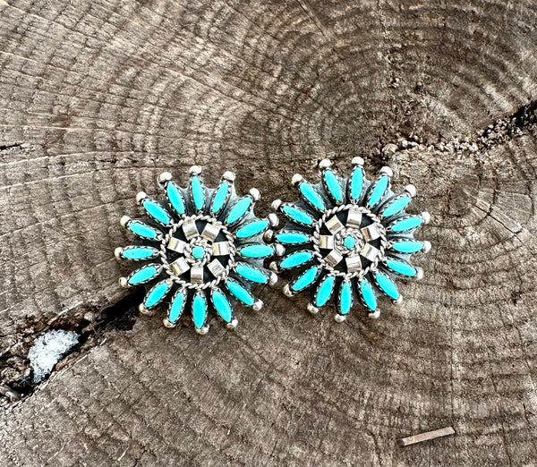 Zuni Cluster Earring from the Rodgers Collection