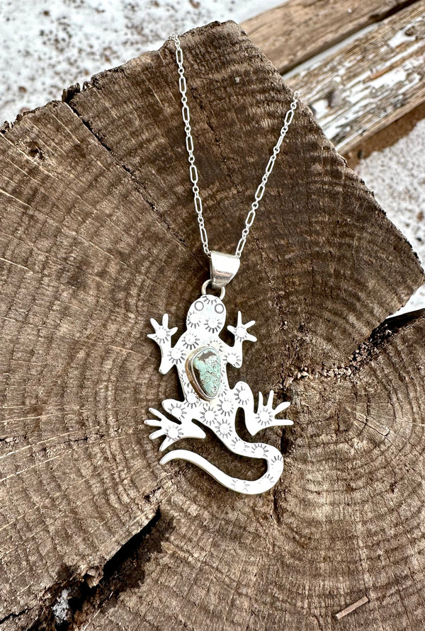 Dry Creek Lizard with matrix Necklace from the Rodgers Collection