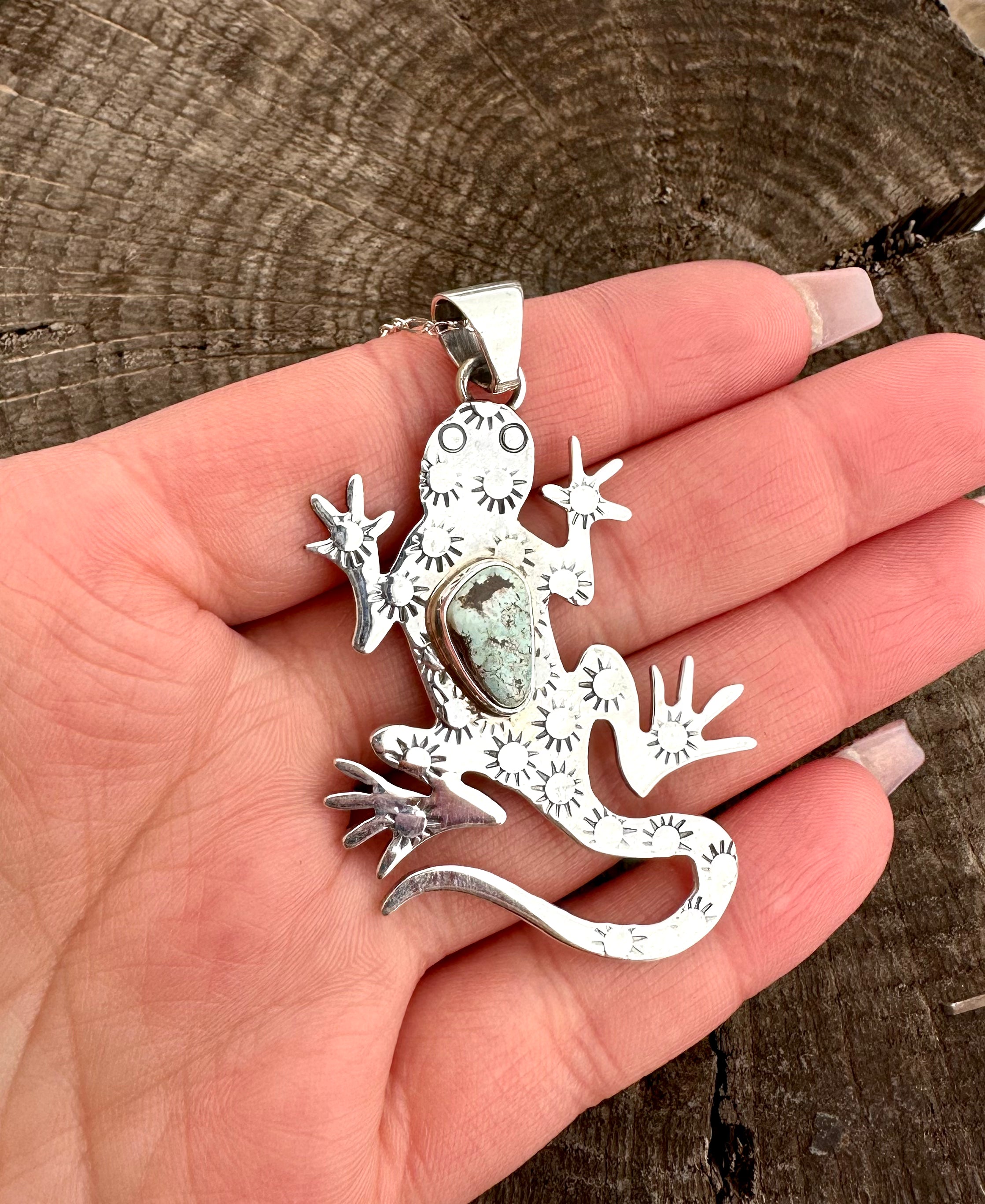 Dry Creek Lizard with matrix Necklace from the Rodgers Collection