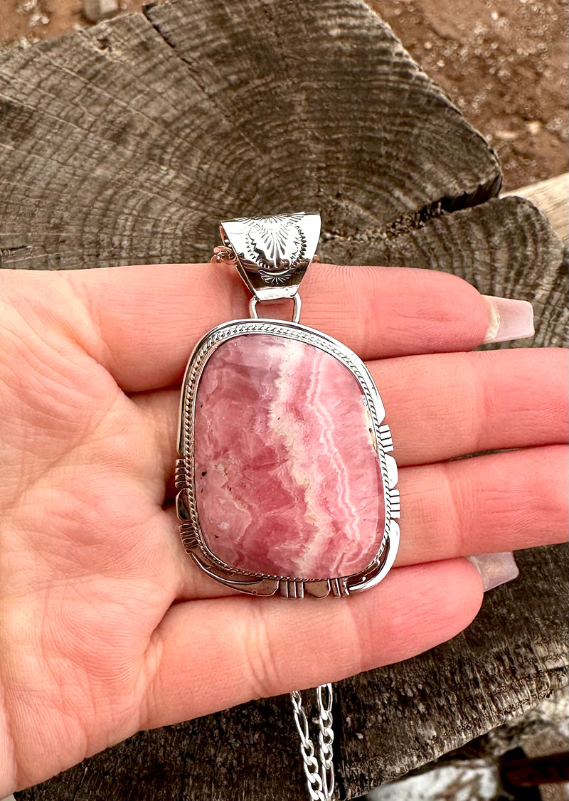 Rhodochrosite Stone Necklace from the Rodgers Collection