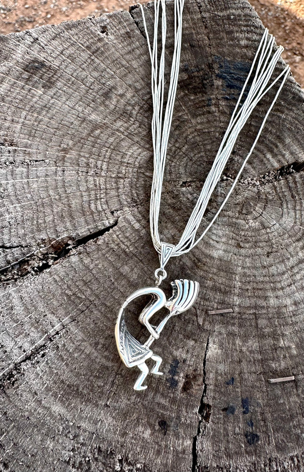 Liquid Silver Kokopelli Necklace from the Rodgers Collection