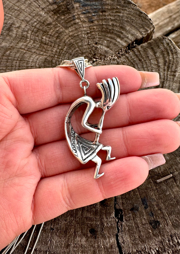 Liquid Silver Kokopelli Necklace from the Rodgers Collection