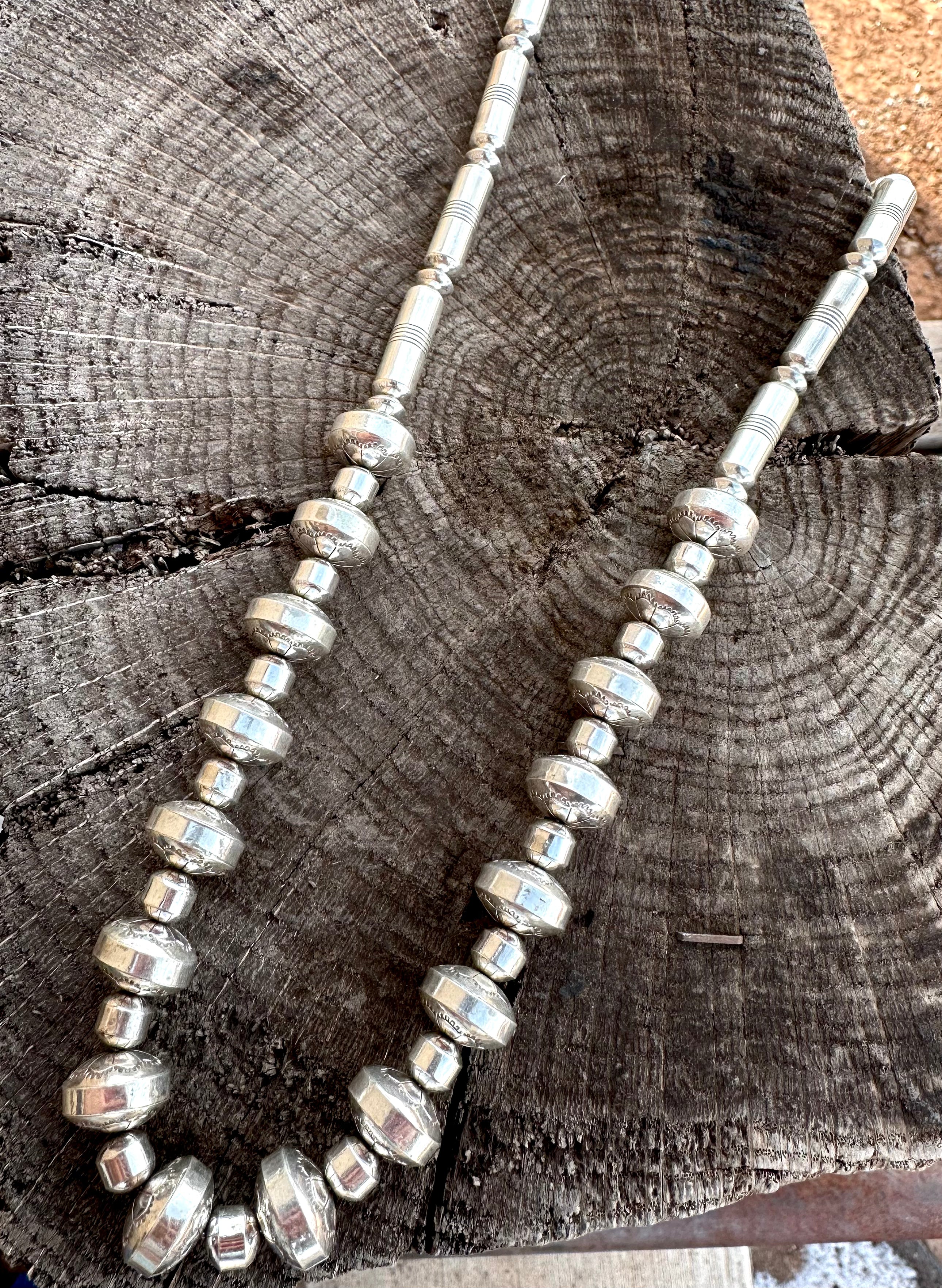 Susie Lee 24'' Vintage Cylinder Necklace from the Rodgers Collection