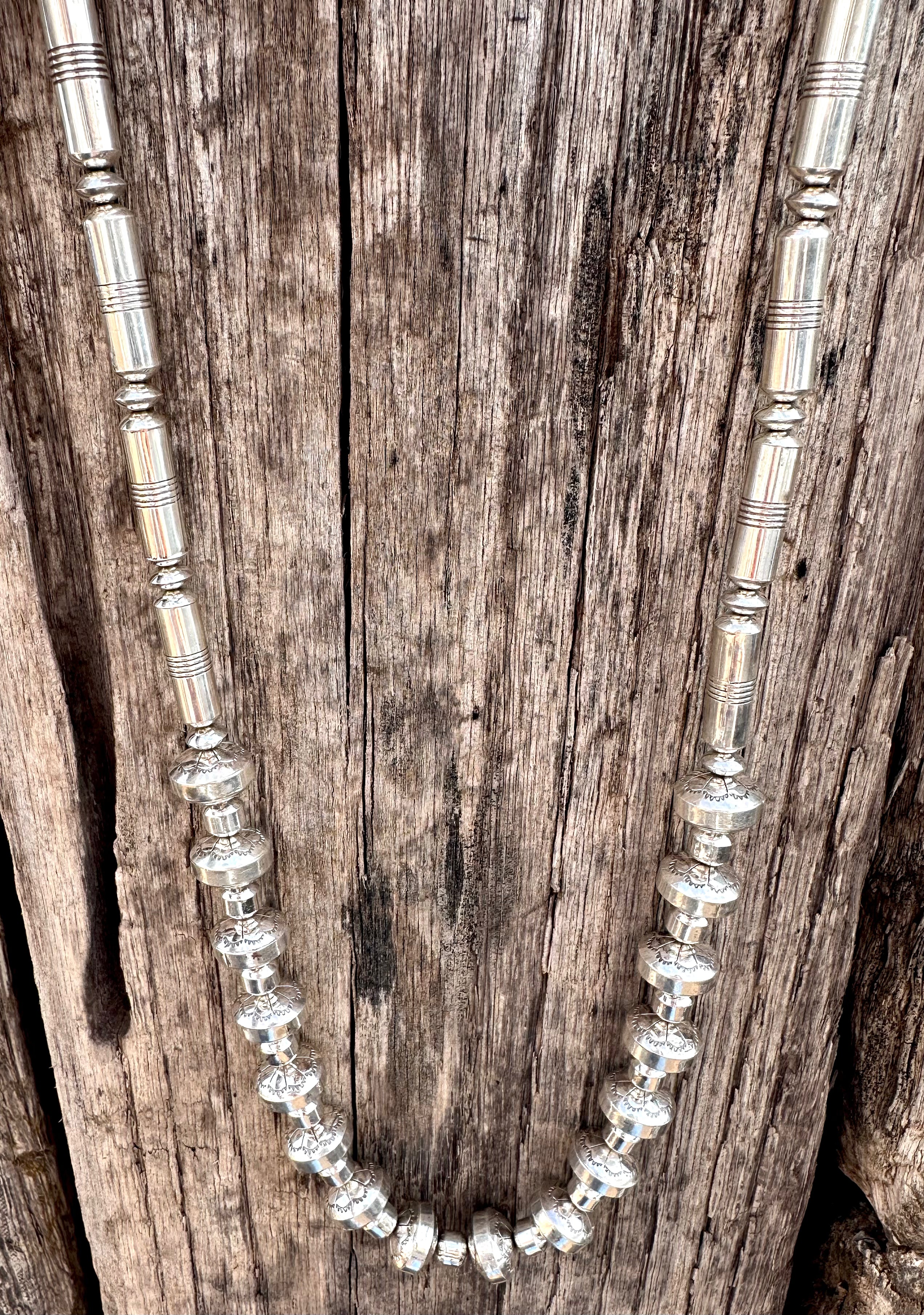 Susie Lee 24'' Vintage Cylinder Necklace from the Rodgers Collection