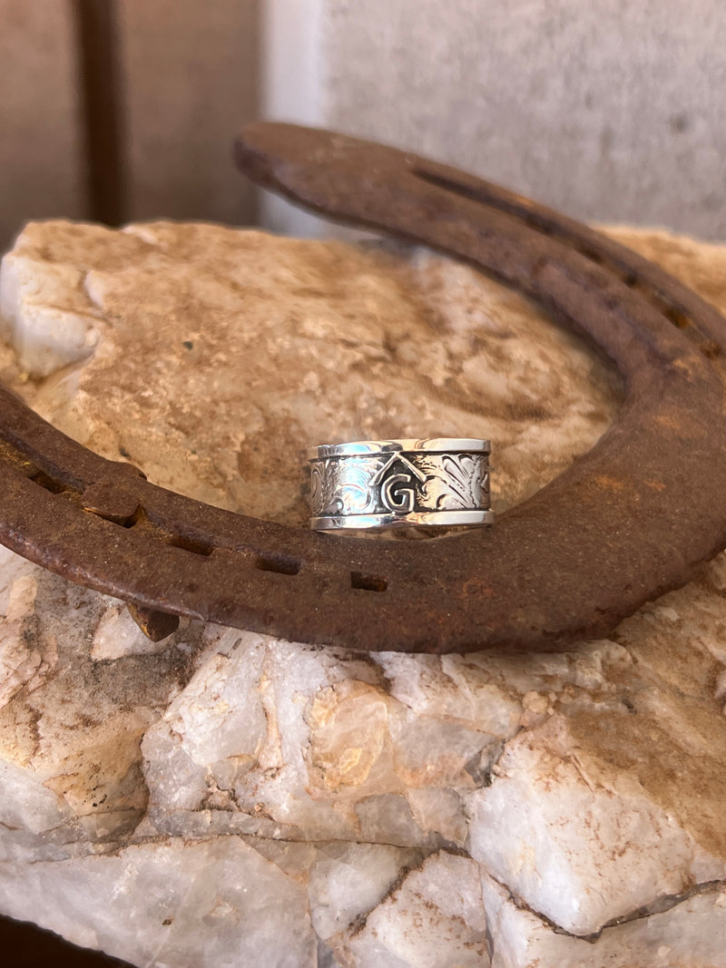 Custom Initial or Brand Engraved Ring