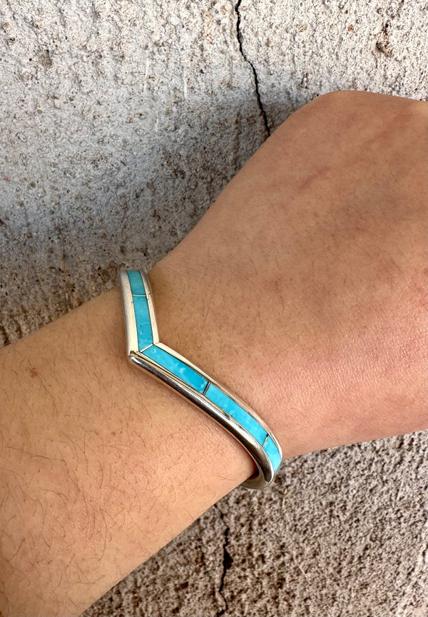 Turquoise Chevron Cuff