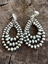 Handmade Chandelier Navajo Pearl Drop Earrings