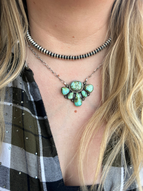 Handmade Navajo Pearl Saucer Bead Necklace