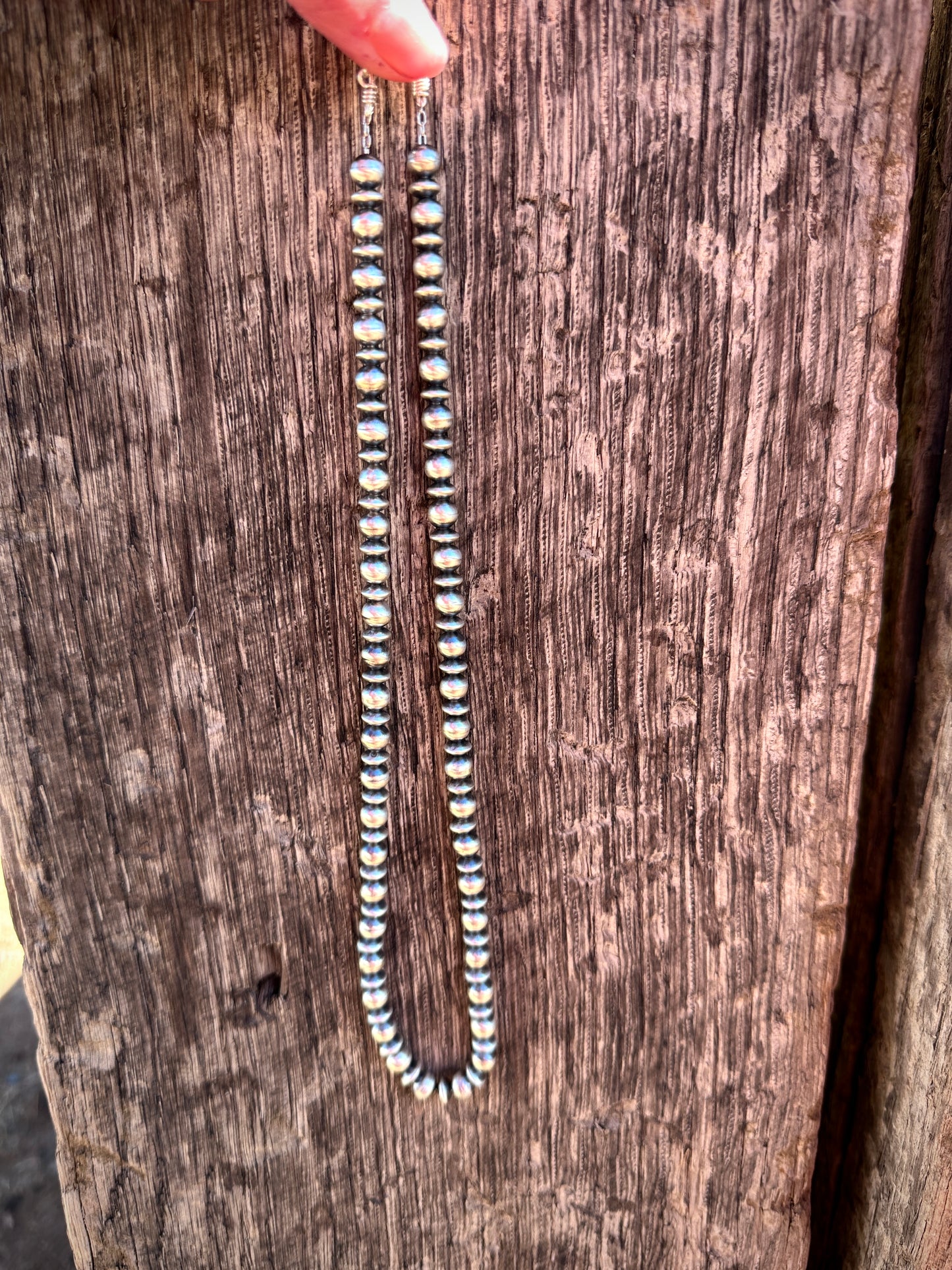 Handmade 20" Saucer and Bead Navajo Pearls
