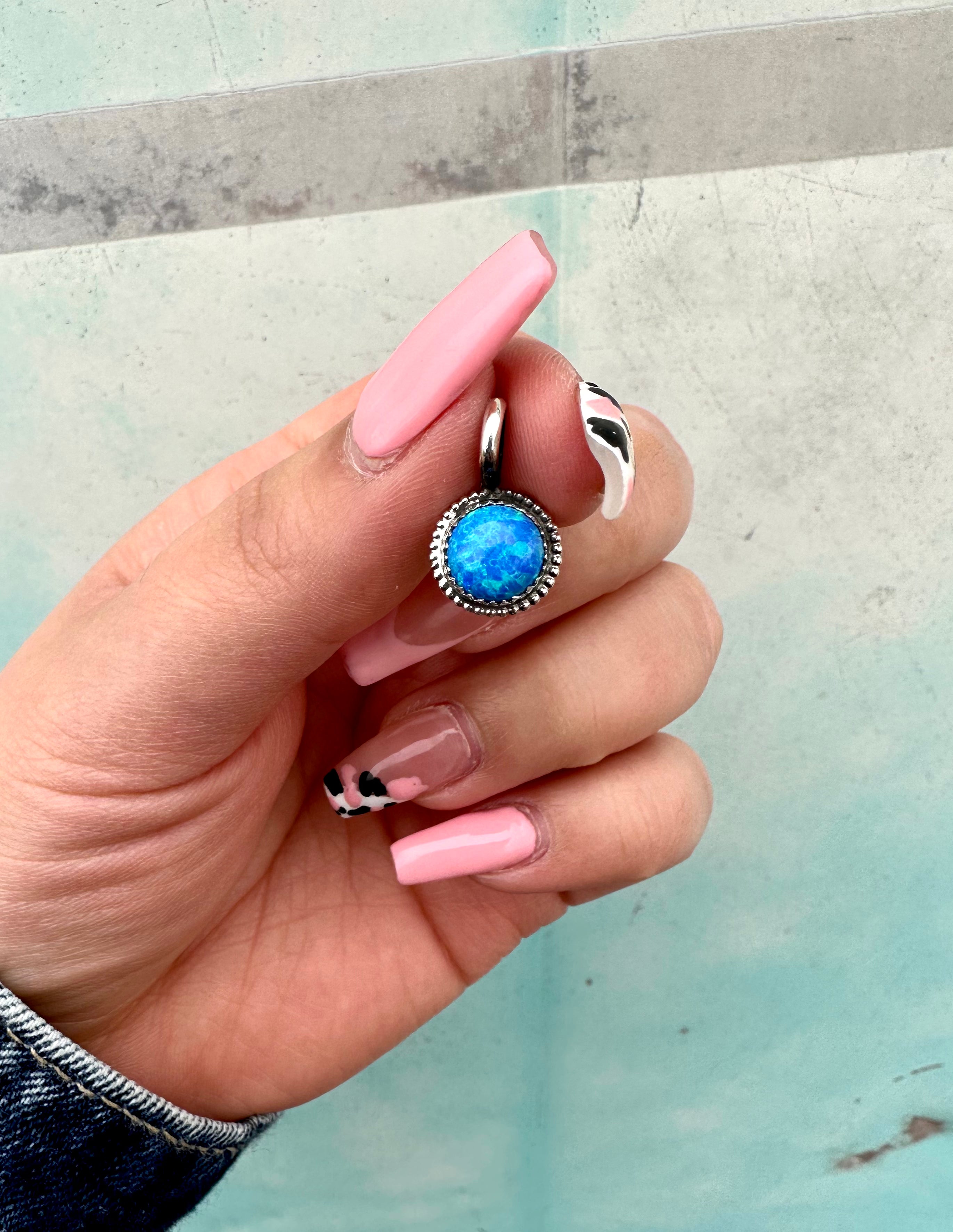 Cute Everyday Pendant in Aqua Blue