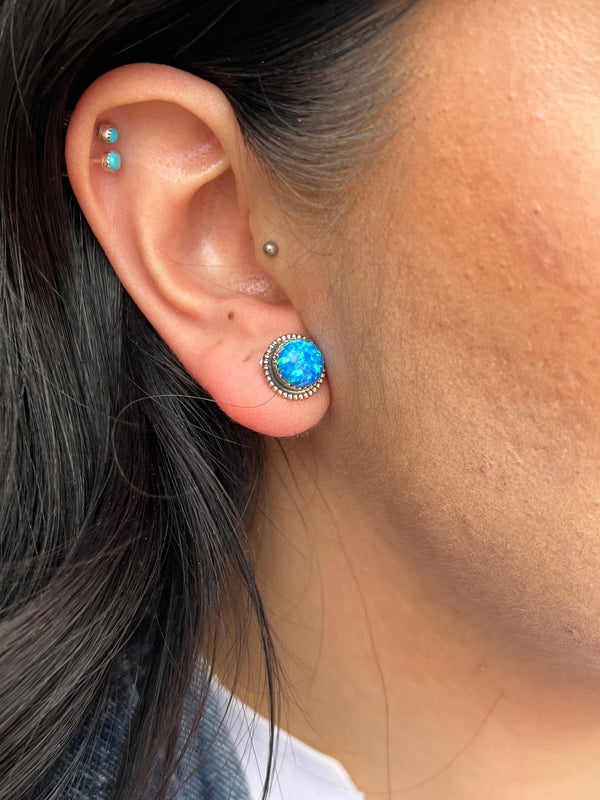 Cute Everyday Earring in Aqua Blue