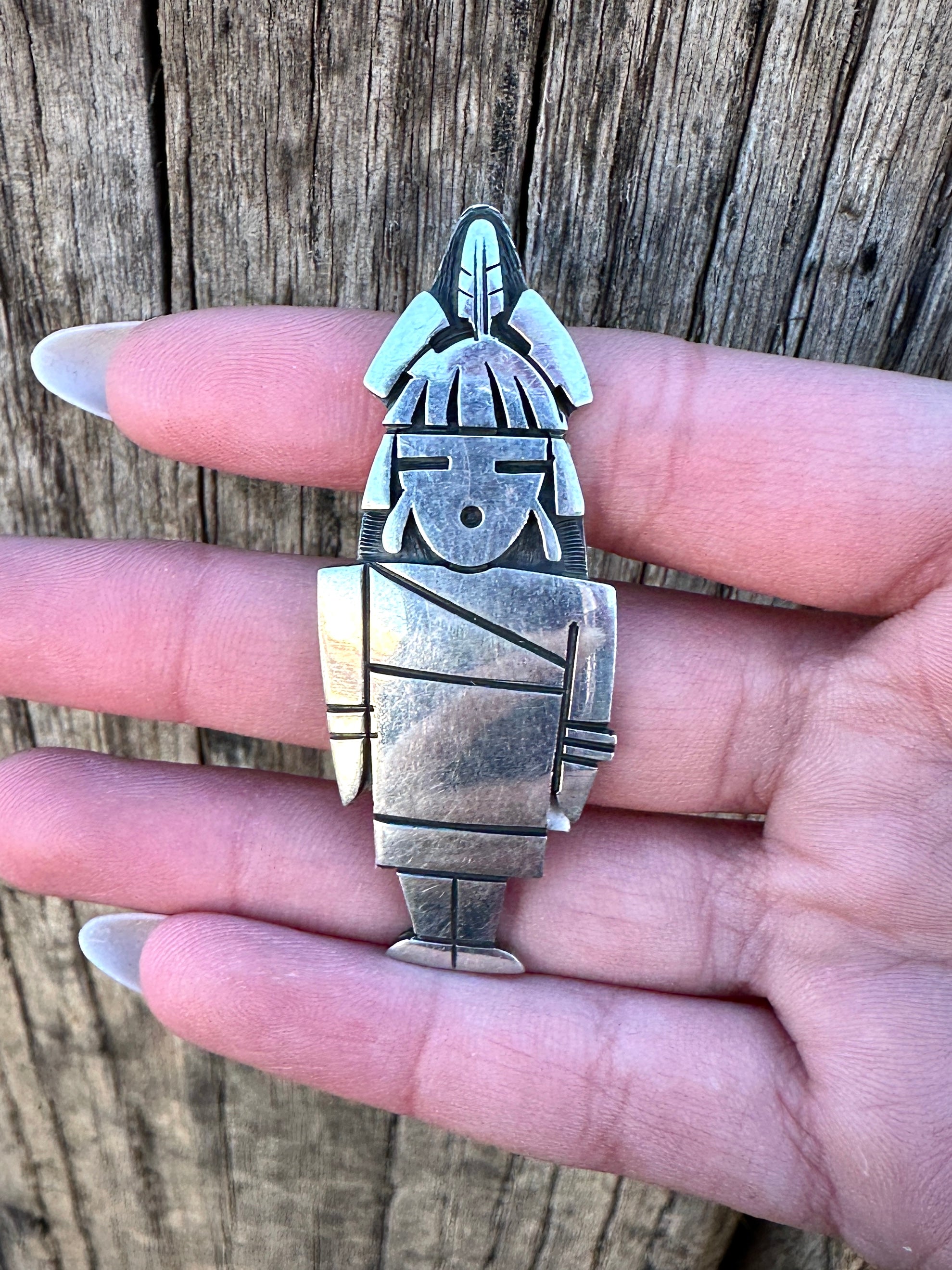 My Feathered Lady all Silver Pendant from Rodgers Collection