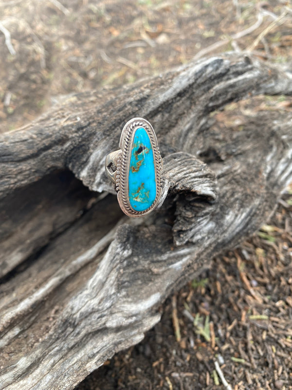 Elongate Nevada Turquoise Ring From The Rogers Collection