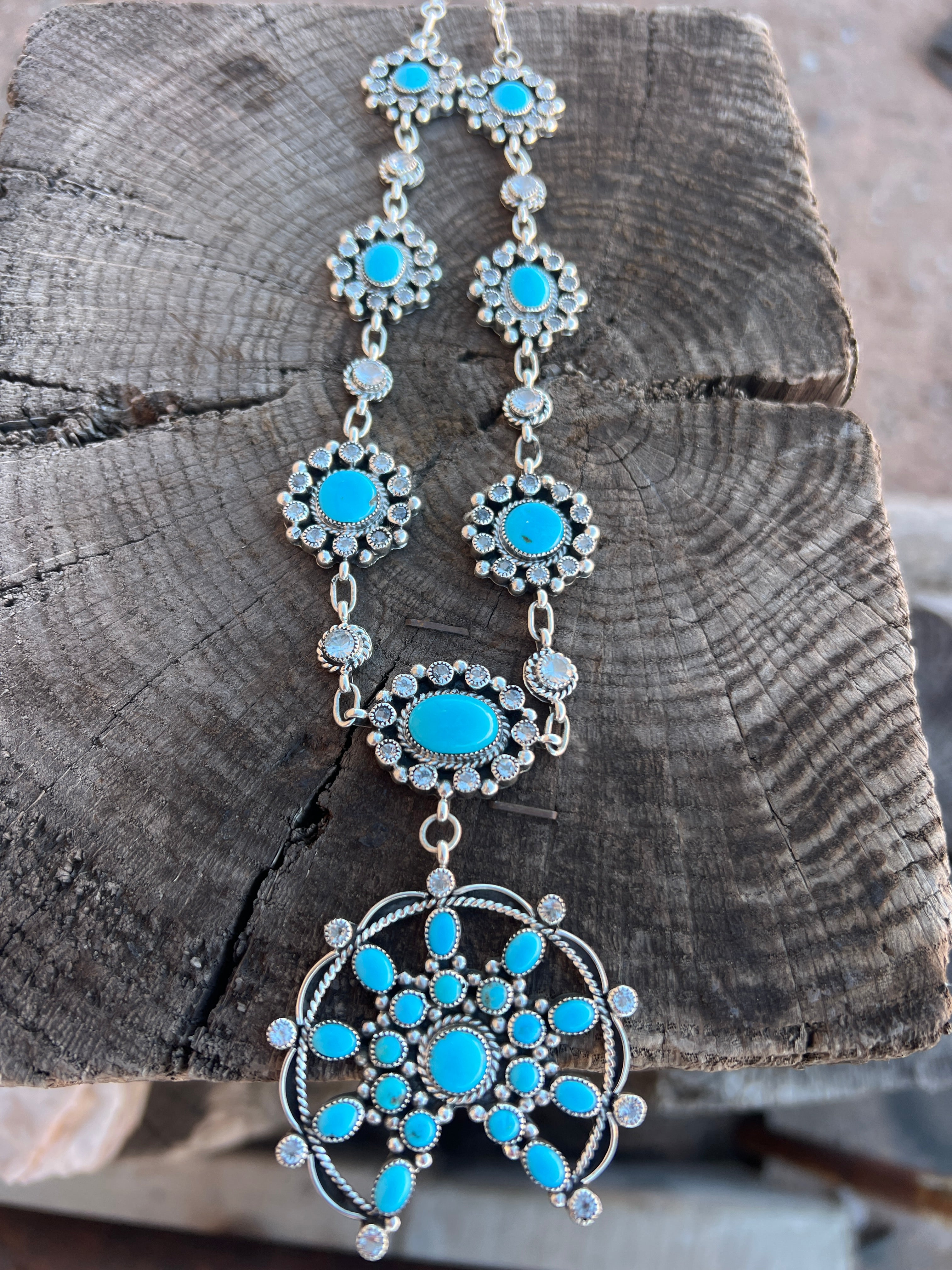 Desert sky and Fuchsia Dream Squash Necklace