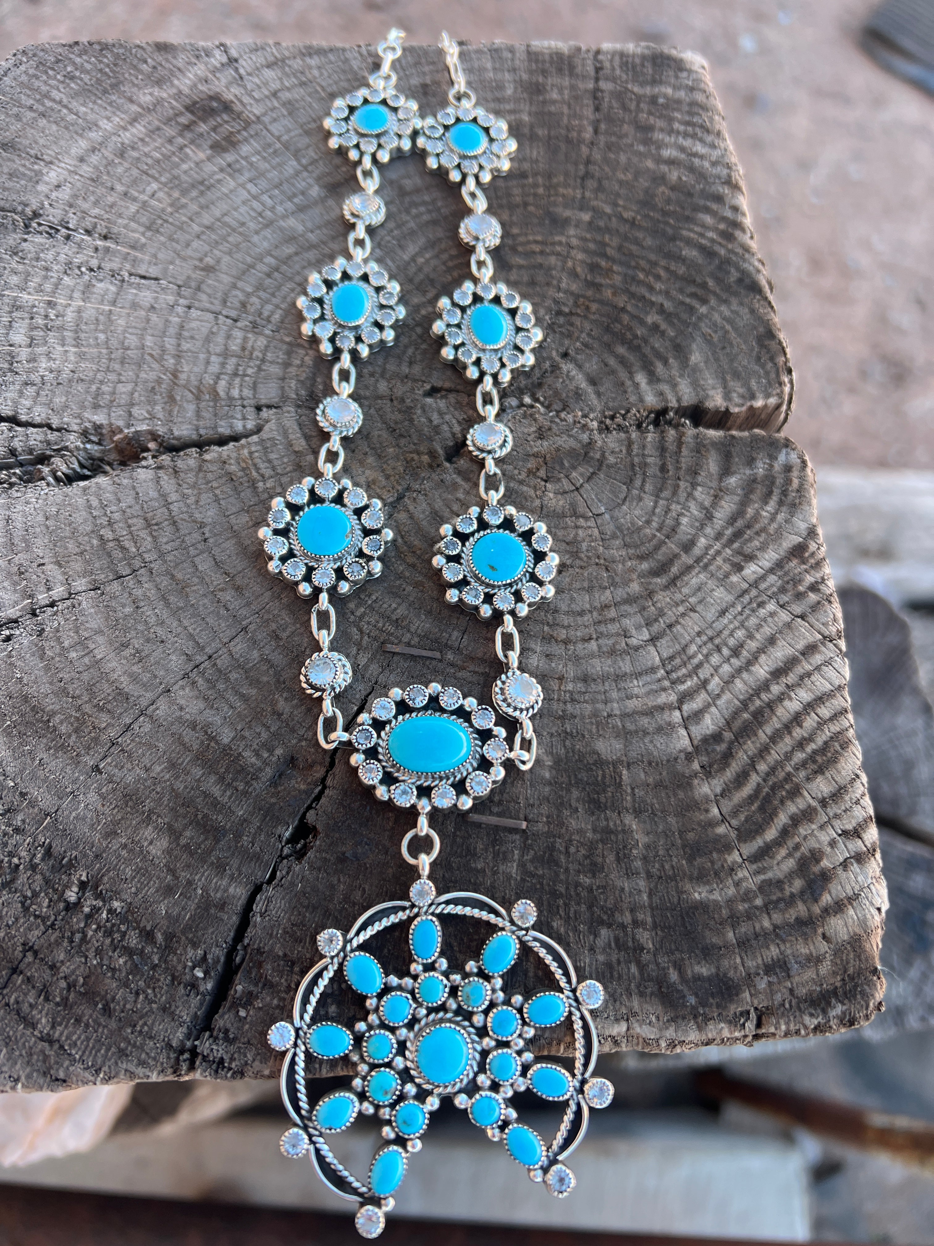 Desert sky and Fuchsia Dream Squash Necklace